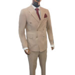 Dark beige double breasted