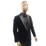 Black velvet tuxedo 3pcs suit - Image 3