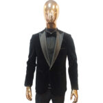 Black velvet tuxedo 3pcs suit - Image 4