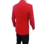 Red velvet tuxedo 3pcs suit - Image 4